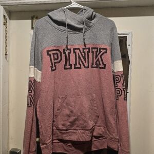 Victoria's Secret PINK Gray and Pink Hoodie